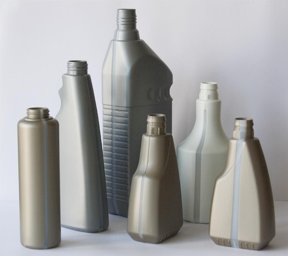 Lindner Plastic Bottles with transparent window stripe